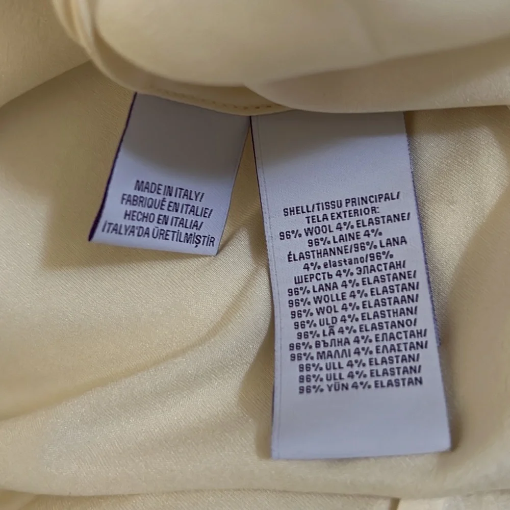 Ralph Lauren Collection Purple Label Wool Sleeveless Embroidered Dress in Cream - Picture 14 of 14